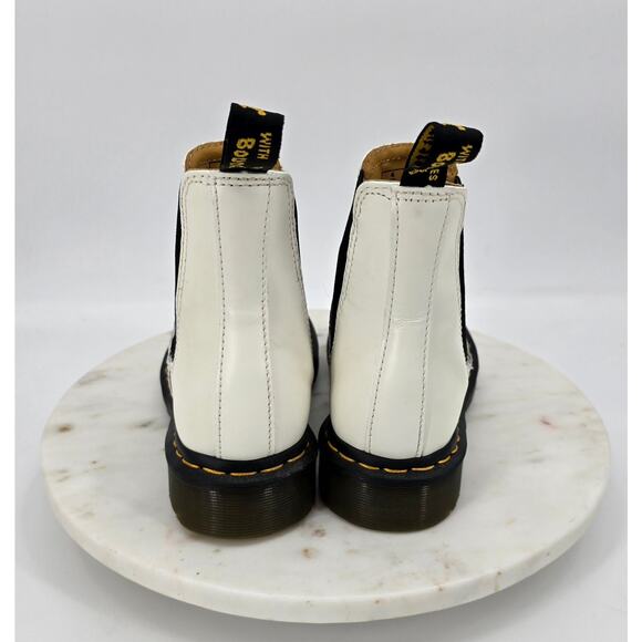 Dr. Martens White Leather Chelsea Boots - Picture 2 of 8